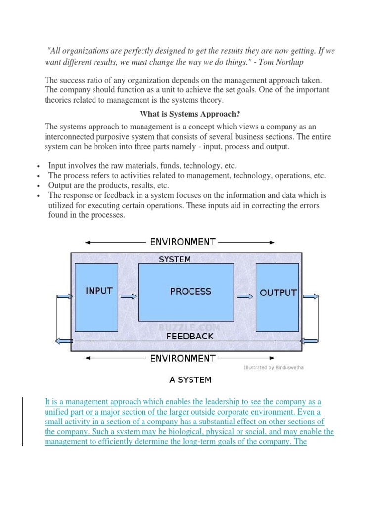 Systems Approach To Management PDF System Competence (Human