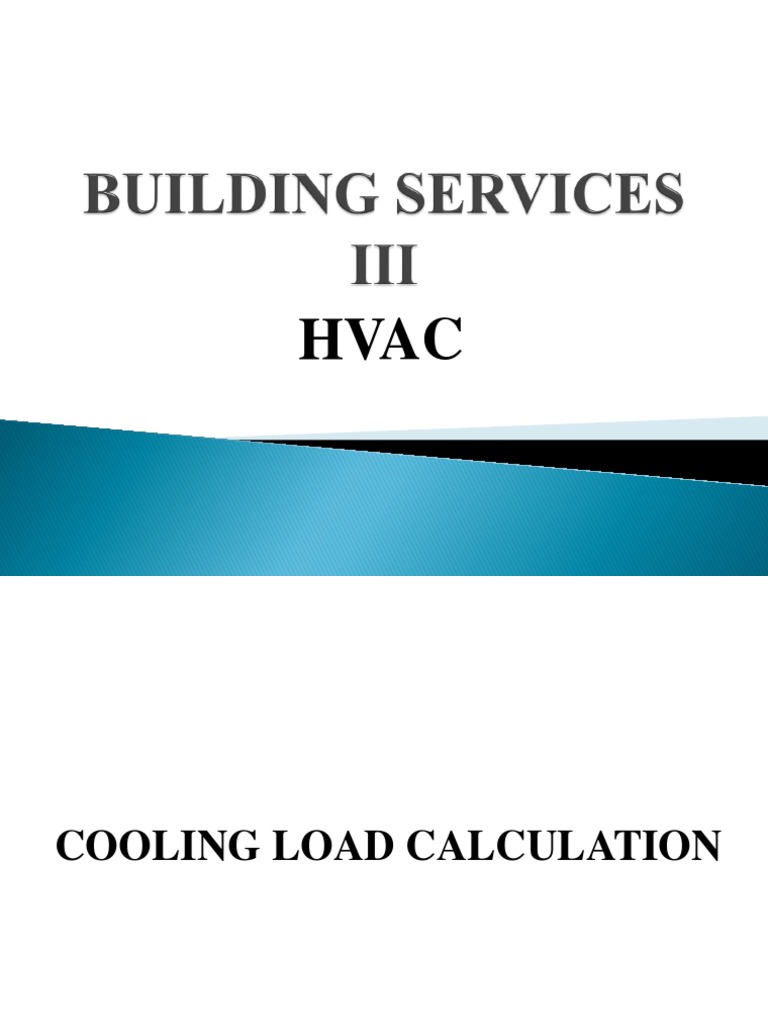 Cooling Load Calculation PDF Air Conditioning Hvac