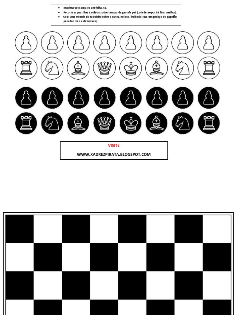 Xadrez para imprimir - Dicas Legais