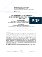 Optimization of Machining Parameters in Friction Drilling Process