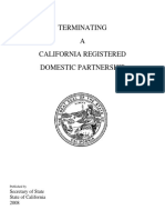 Terminating A California Registered Domestic Partnership: Secretary of State State of California 2008