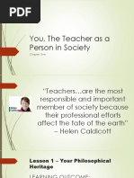 Report - You As The Teacher in The Society