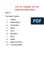 IELTS Band Score 8 0 Vocabulary With Their Definition and Usage in The Answers Part 1 PDF