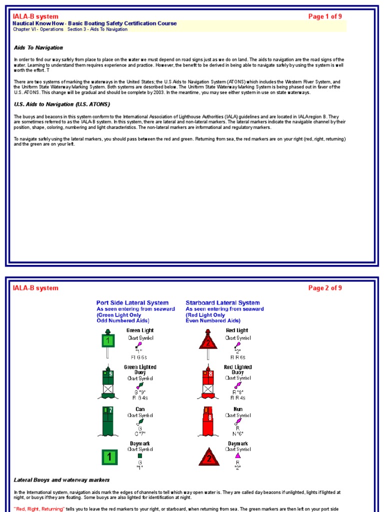 IALA-B System Page 1 of 9: Aids To Navigation | Download Free PDF ...