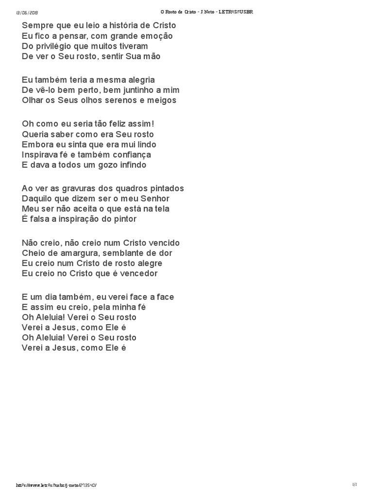 O Rosto de Cristo - J. Neto | PDF