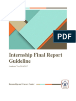 Internship Final Report Guideline: Internship and Career Center