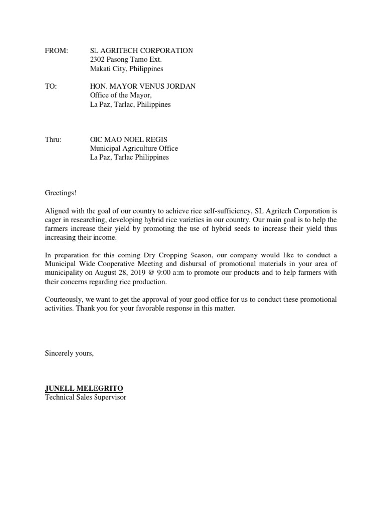 Approval Request for Rice Promotion Event | PDF | Social Science ...