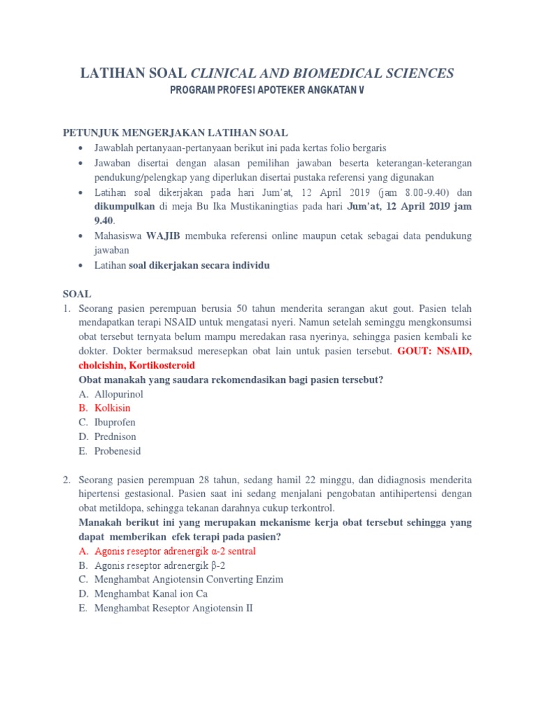 Soal Tes Apoteker Unsoed