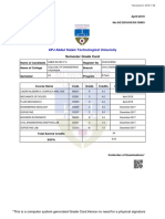 Semester Grade Card