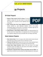 List -Solar Energy Projects - Low Cost Final Year Projects Available For Diploma, BE, B.Tech ME , M. Tech, PHD @9890704605