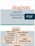 Ecologism: Green Political Theory
