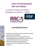 Management of International Health and Safety