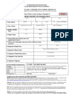 KY Birth Certificate Application