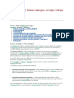 Sistema Digital y Sistema Analógico