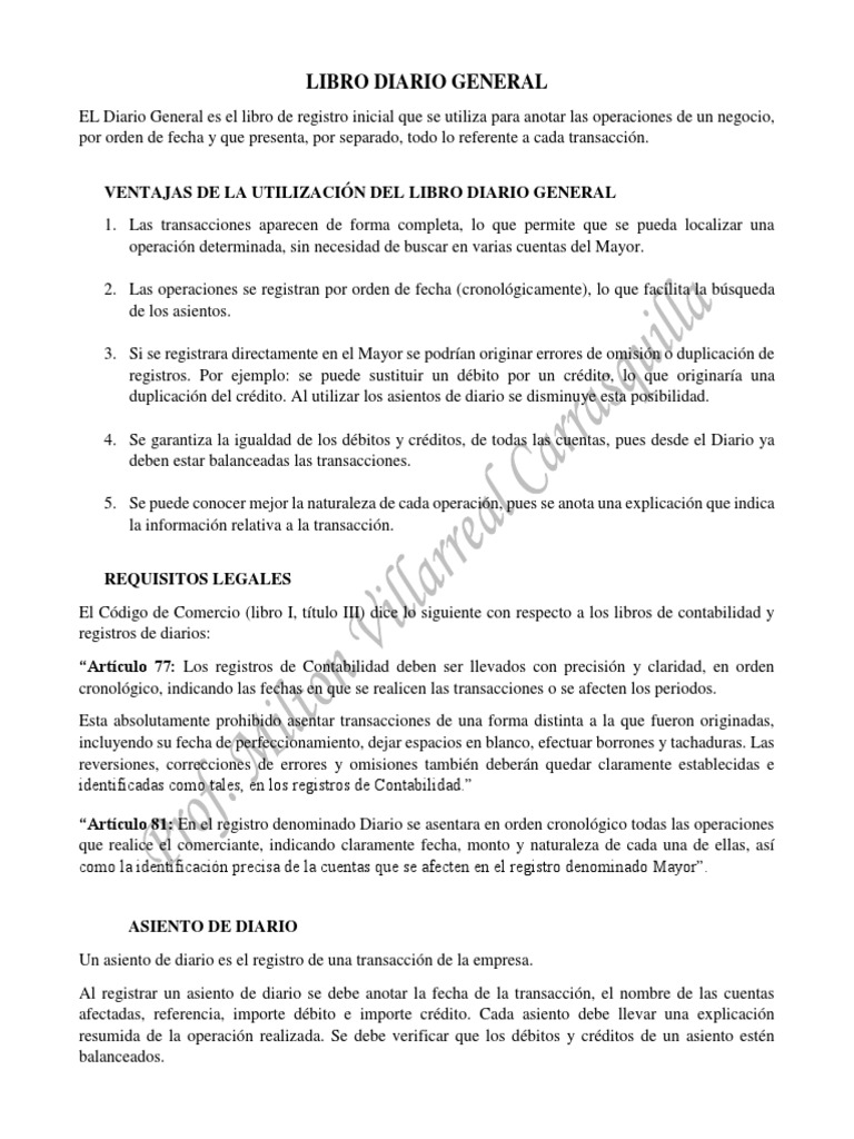 Diario General | PDF | Tarjeta de débito | Contabilidad