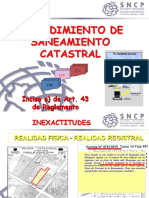 PROCEDIMIENTO DE SANEAMIENTO CATASTRAL