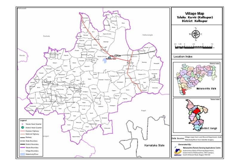 Chikhli Taluka Village Map Th Klp Karvir | Pdf | Geomatics | Remote Sensing