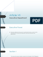 Article VII Legislative Department