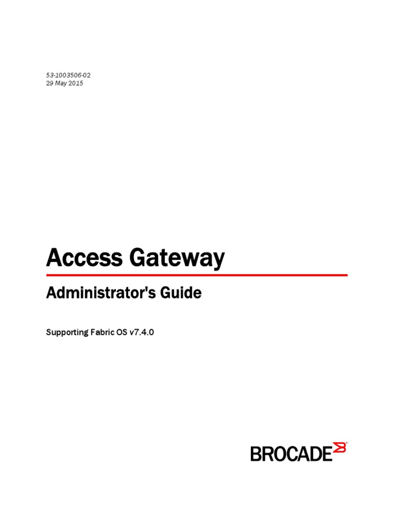 Access Gateway Admin Guide Pdf Network Switch Computer Network