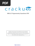 Cracku RRB JE Trigonometry Questions PDF