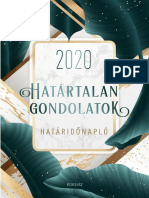 Édesvíz Kiadó HATÁRTALAN GONDOLATOK HATÁRIDONAPLÓ 2020