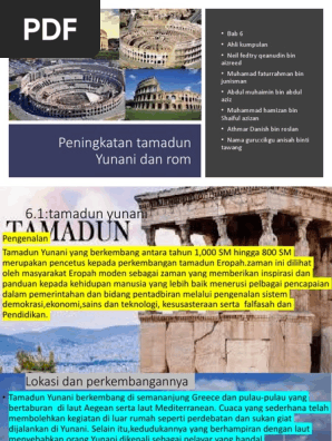 Peningkatan Tamadun Yunani Dan Rom Pdf