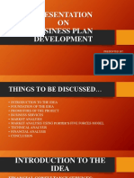 Presentation ON Business Plan Development: Presented By: Archie Bansal 16411005 Mba (Fyic) Sem 6