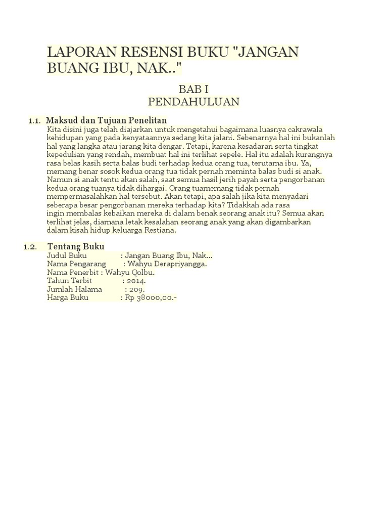 Laporan Resensi Buku