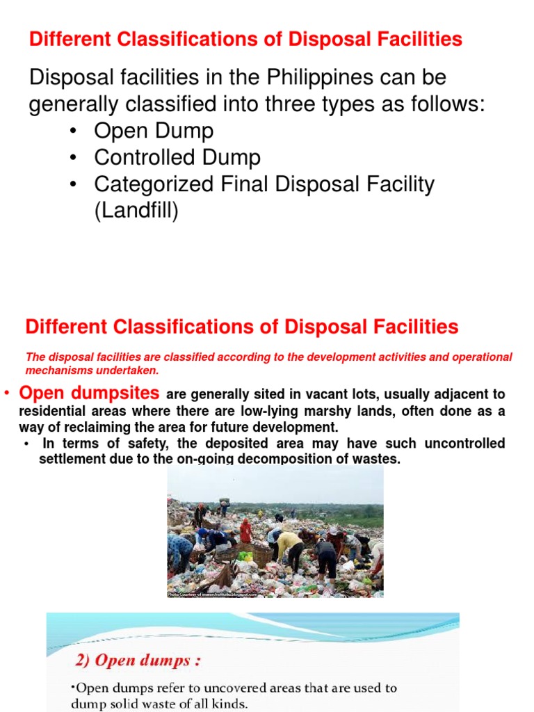 Different Classifications of Disposal Facilities Download Free PDF