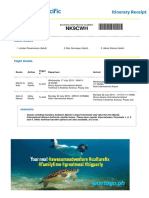 Itinerary Sample For Cebu Pacific