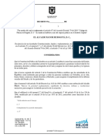 Decreto sobre prohibición de consumo de drogas y alcohol en Bogotá