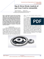 Design Modelling & Stress Strain Analysis of Composite Spur Gear Used in Automobile