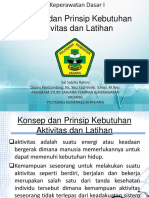 Konsep Dan Prinsip Kebutuhan Aktivitas Dan Latihan 