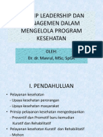 KP 4.1.2.1 - Prinsip Leadership Dan Managemen Dalam Mengelola Program Kesehatan