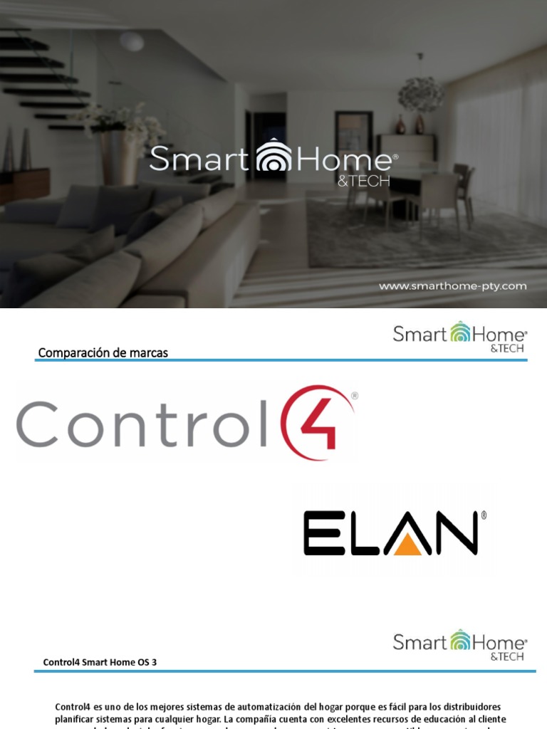 Comparativa: Control4 vs Elan | PDF | Aplicación movil | Tableta