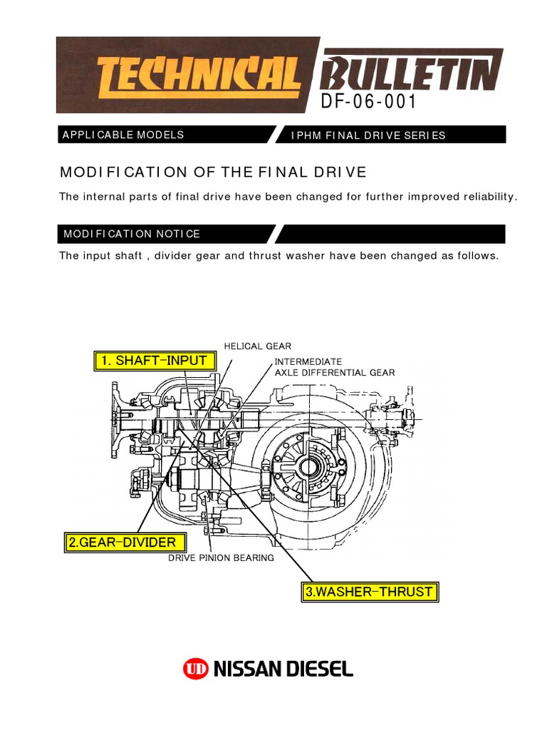Final Drive Modification Details | PDF