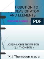 Contribution To Ideas of Atom and Elements