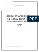 A Critique of Ali Mirza 'S Arguments Against Ilham