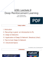 CS230: Lecture 9 Deep Reinforcement Learning: Kian Katanforoosh Menti Code: 80 24 08