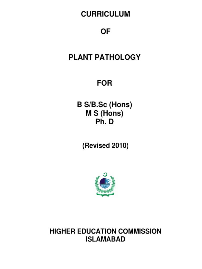 Plant Pathology Curriculum Overview | PDF | Plant Pathology | Fungus