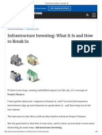 Infrastructure Investing - Interviews 101