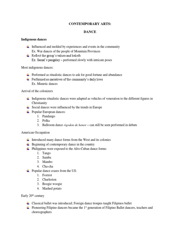 Contemporary Dance Forms | PDF | Ballet | Dances