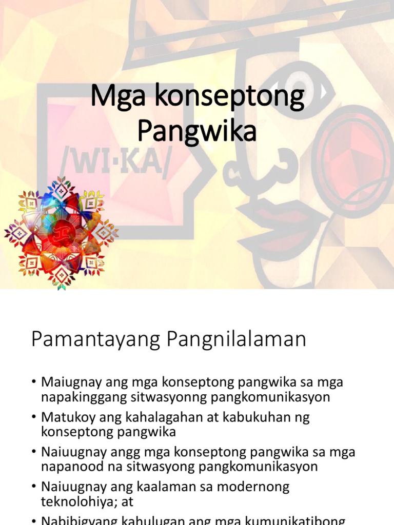 Mga Konseptong Pangwika | PDF