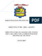 Directiva para Manejo Caja Chica MPOyon