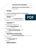 Ratios For Assignment (1) Notas Importantes para Examen de Contabilidad