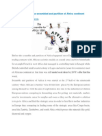 Factors Which Led The Scrambled and Partition of Africa Continent