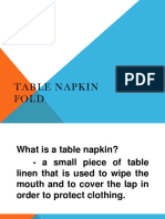 Table Napkin Fold