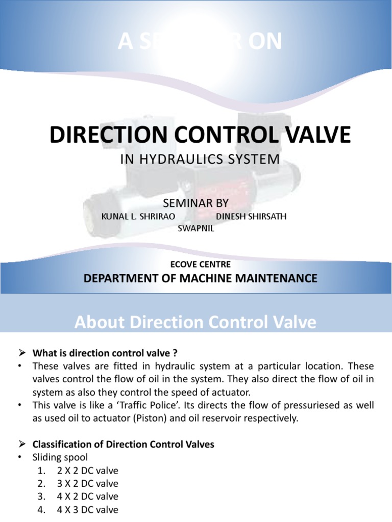 Direction Control Valve Pdf