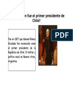 Sabes Quien Fue El Primer Presidente de Chile