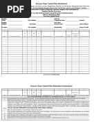 Process Flow/Control Plan Worksheet